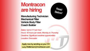HIRING: Manufacturing Technician / Mechanical Fitter / Vehicle Body Fitter / Coach Builder